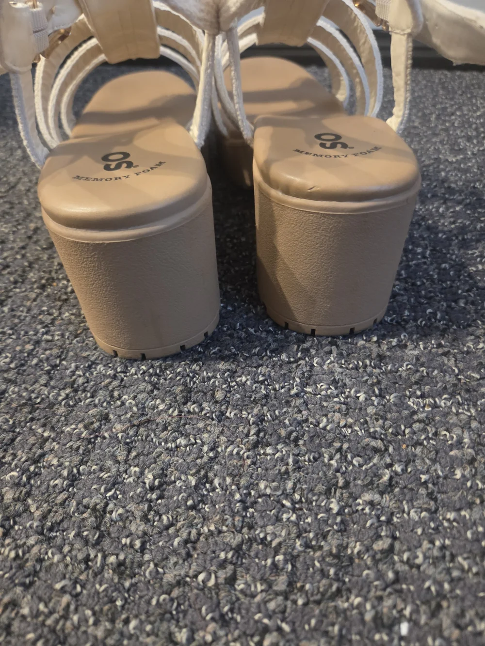 SO White Platform Sandals